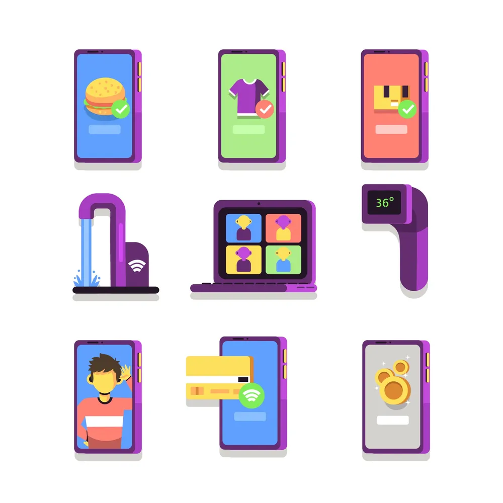 Untact Supporting Technology Icon