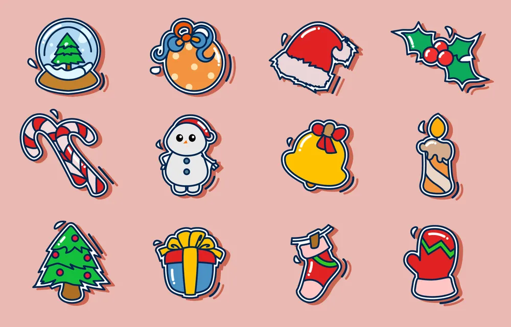 Christmas Icon Set Concept