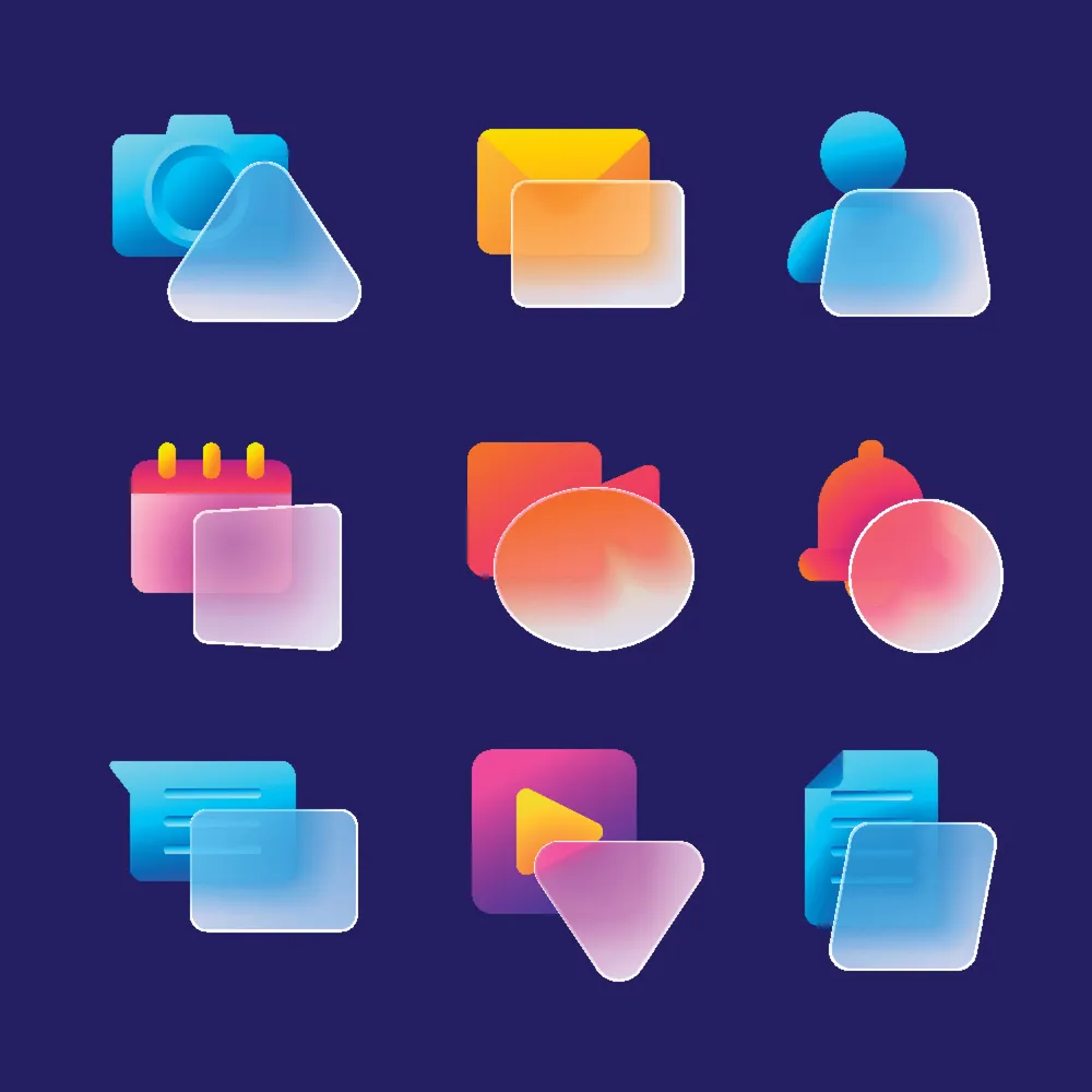 Ui Icon Glassmorphism Icon Collection