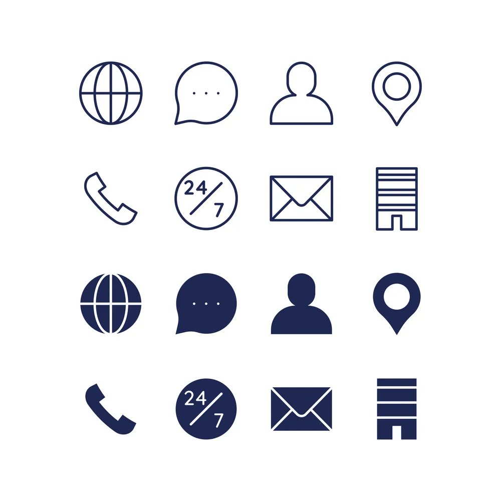 Business Card Icons Set