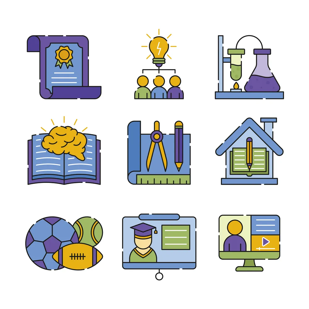 Education Application Icon Set