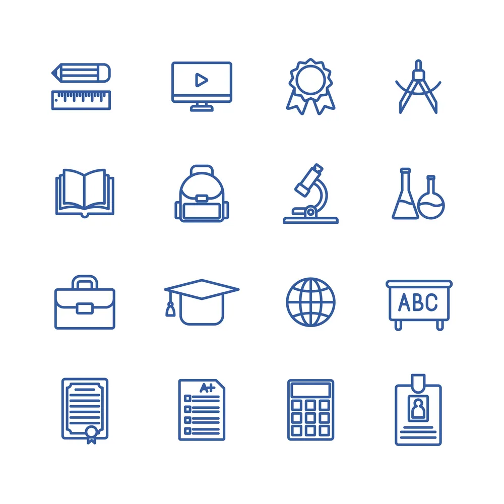 Education Outline Icon Template