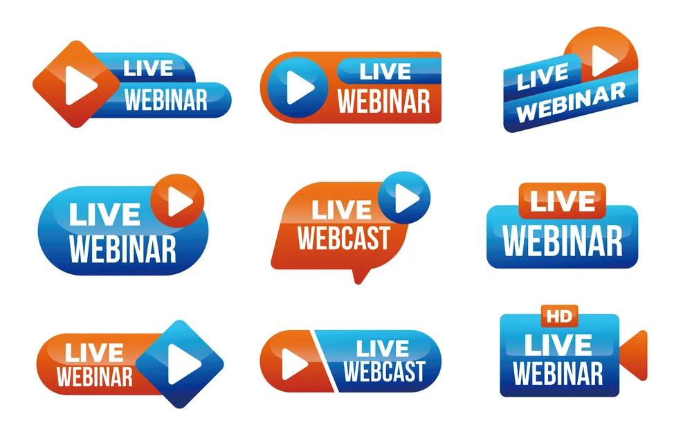 Live Webinar Icons Set