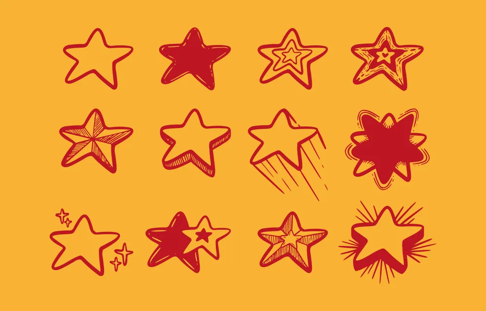 Cute Doodle Stars Icon