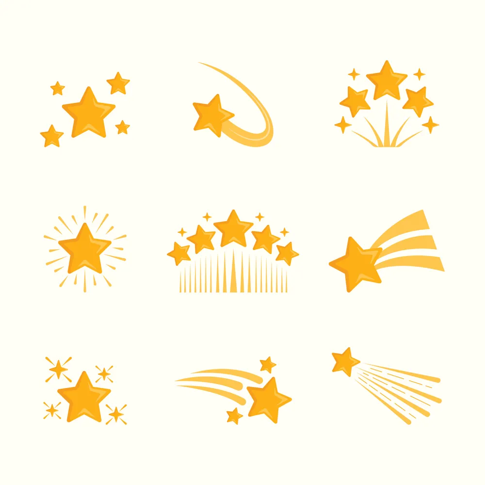Set Of Star Icons