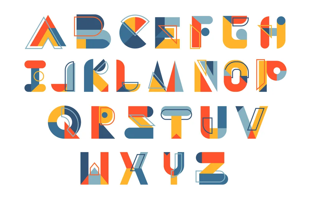 Alphabet Geometric Icons