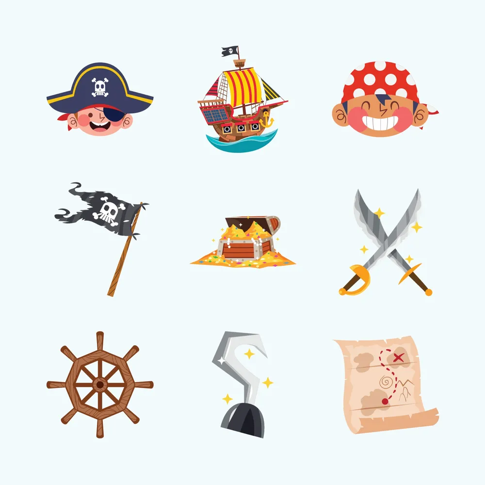Pirate Kid Icons Concept
