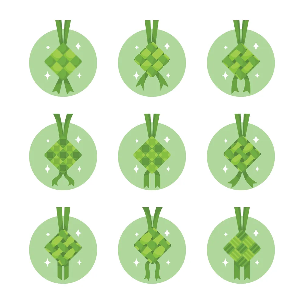 Set Of Ketupat Icons