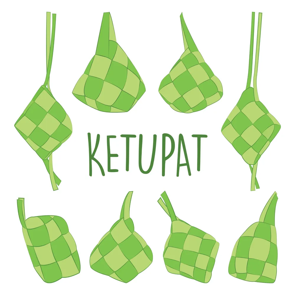 Uncooked Ketupat Icon Set