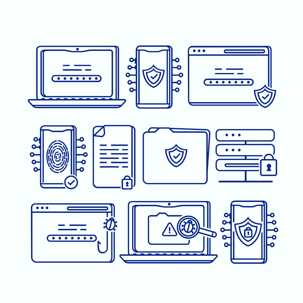 Cyber Security Icon Set