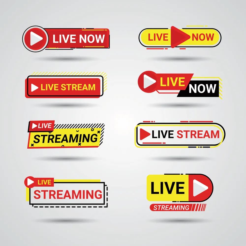 Live Streaming Notification Icon Badge