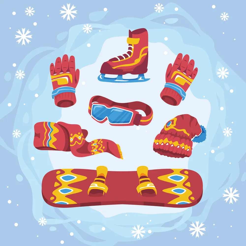 Winter Outdoor Activity Icons Set