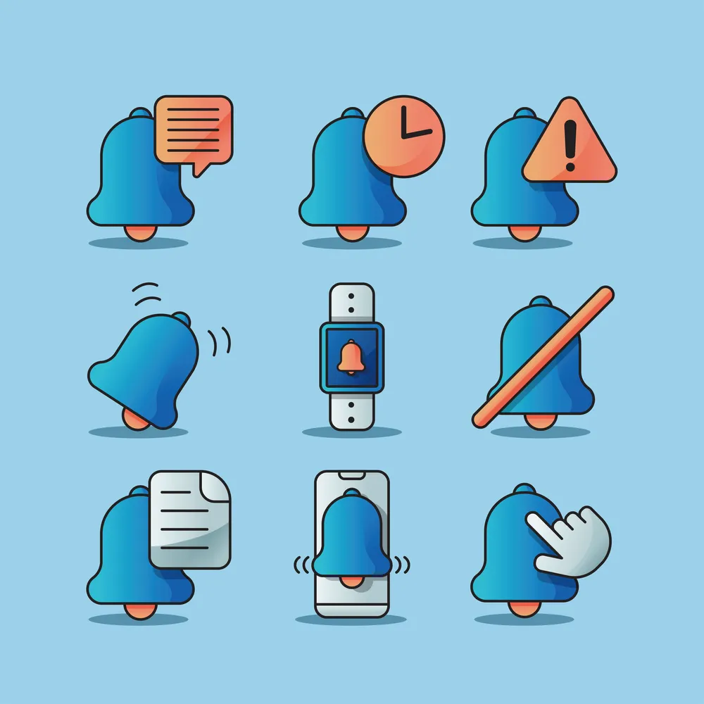 Modern Bell Icon Template Collection