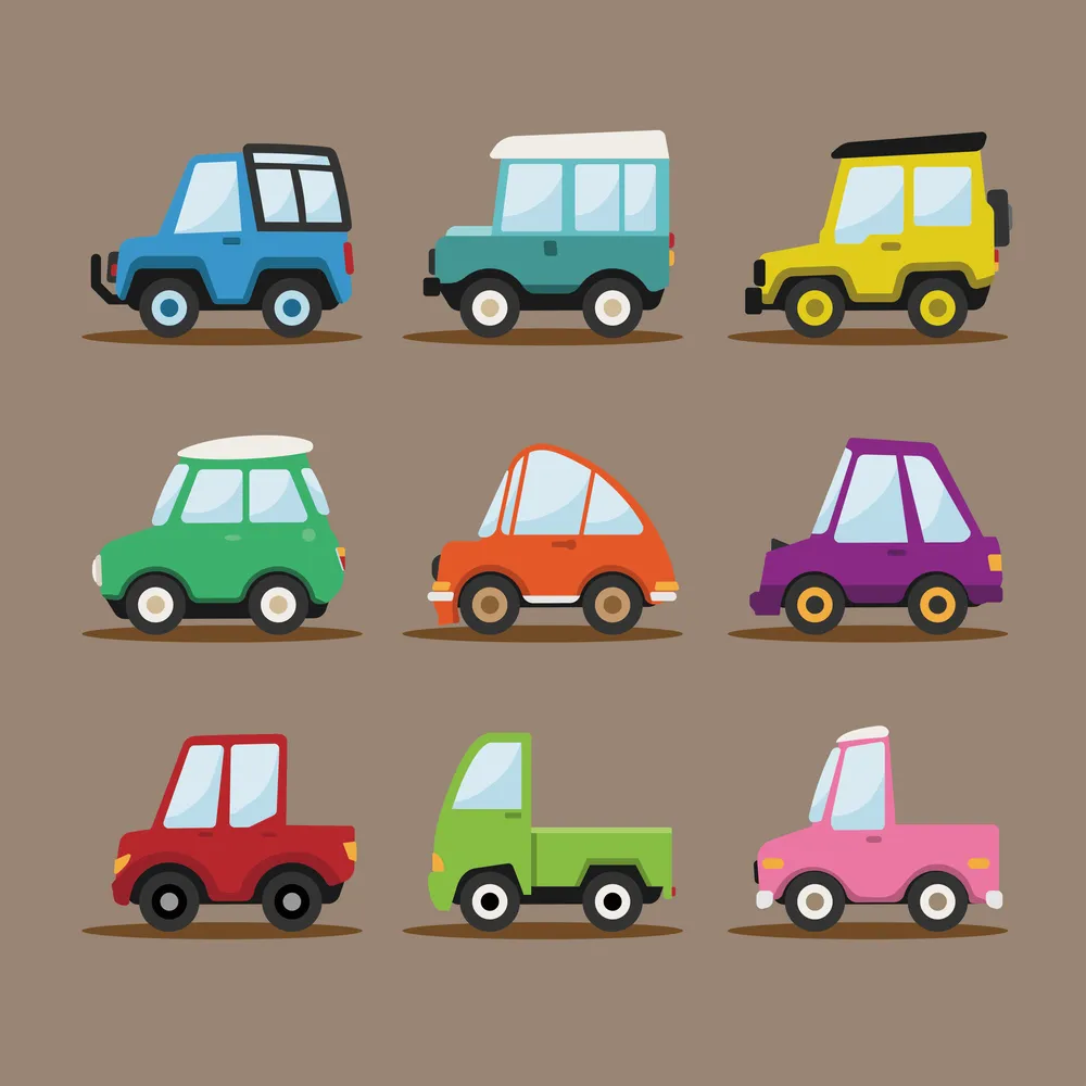 Various Car Icon Set Collection