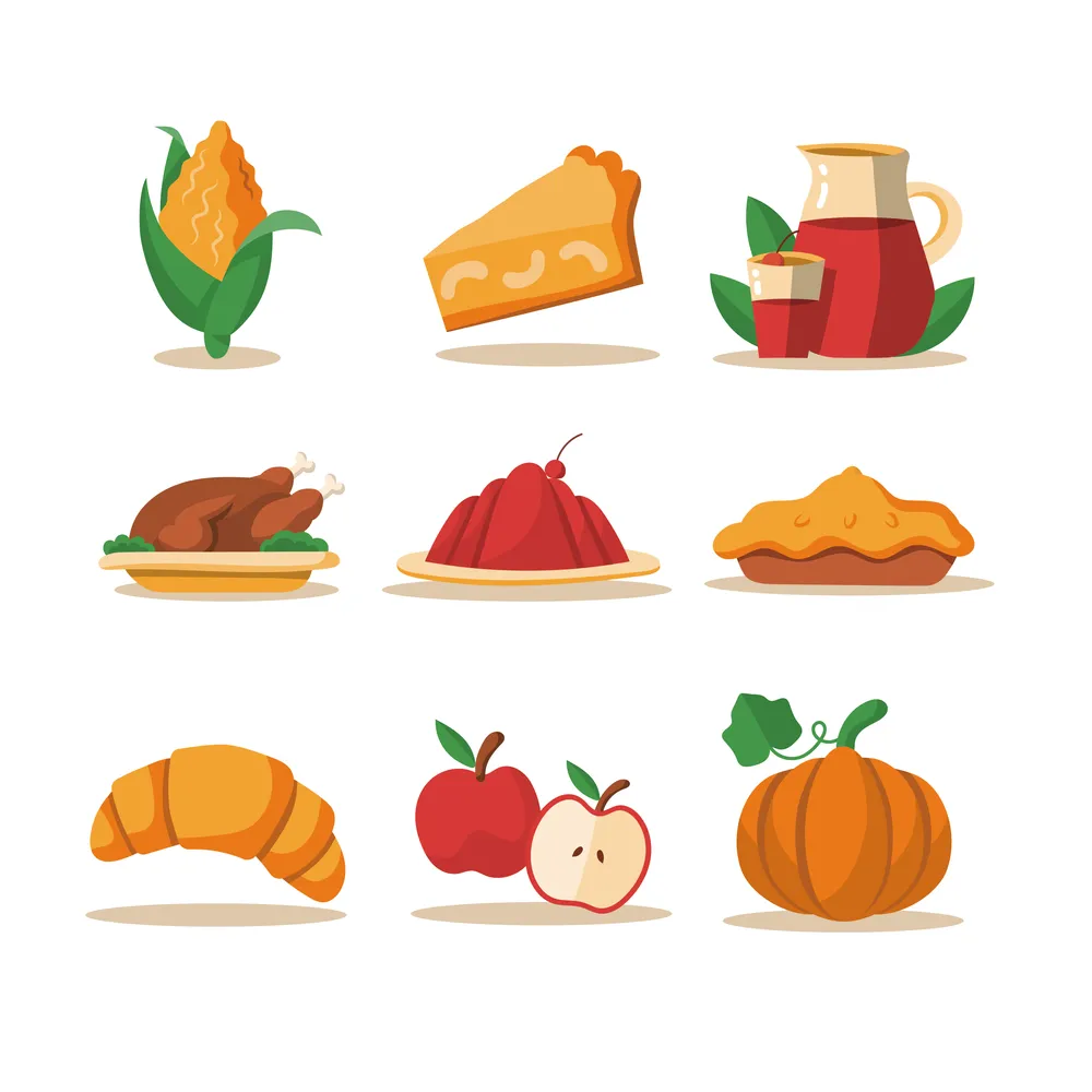 Hand Drawn Thanksgiving Icon Collection