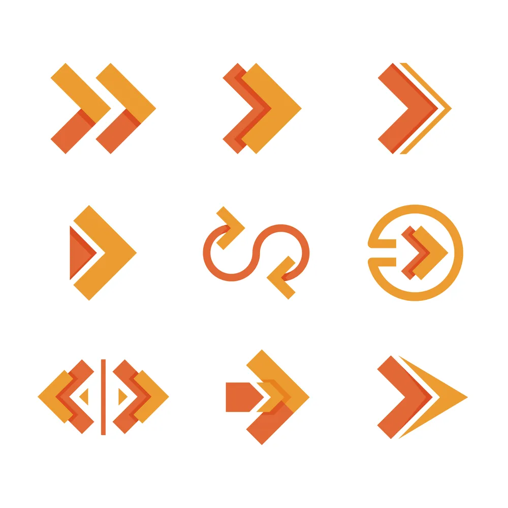 Set of Simple Arrow Icons