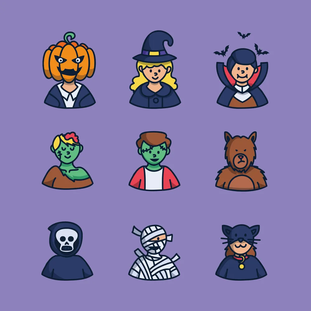Trick or Treat Costume Icons