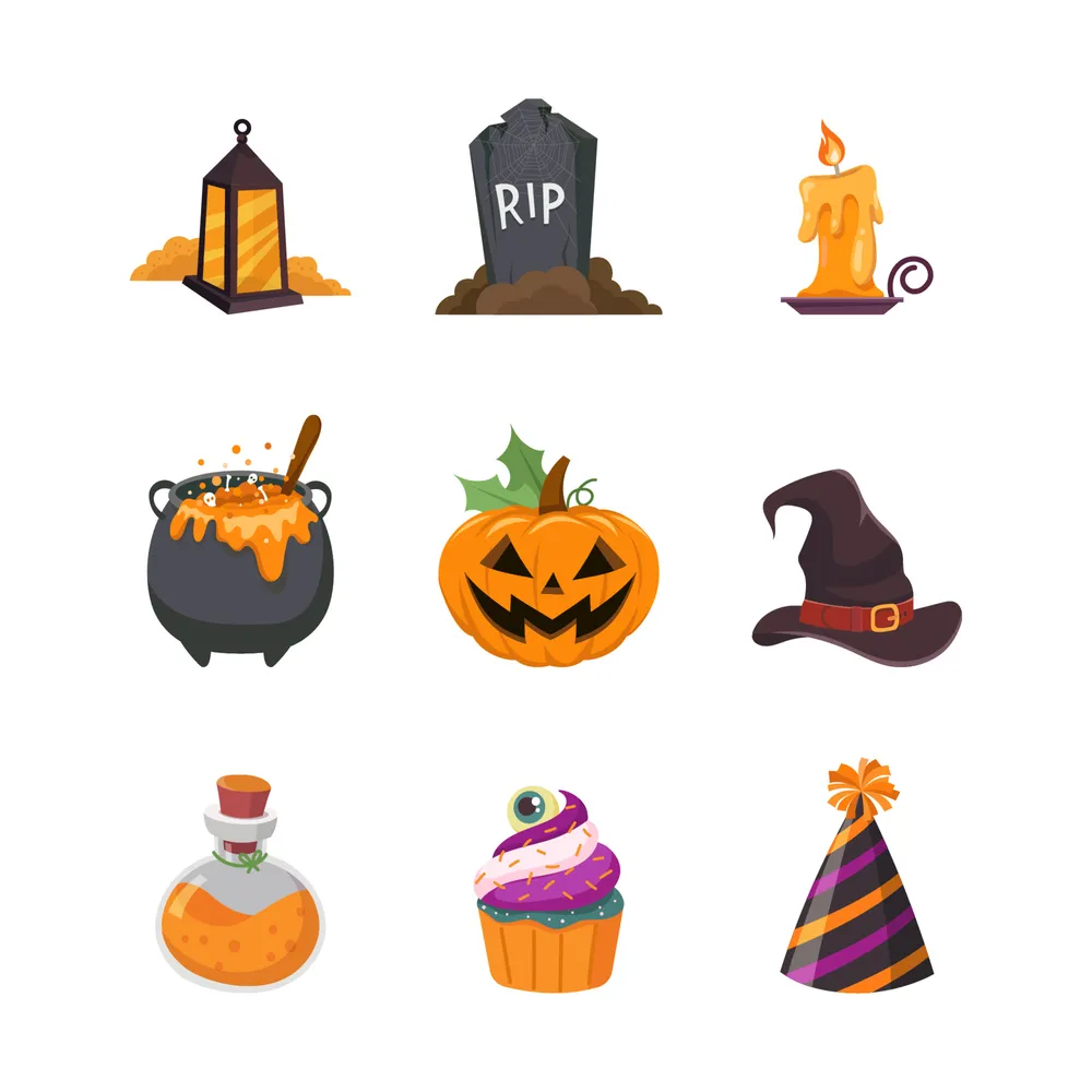 Set of Halloween Party Icon