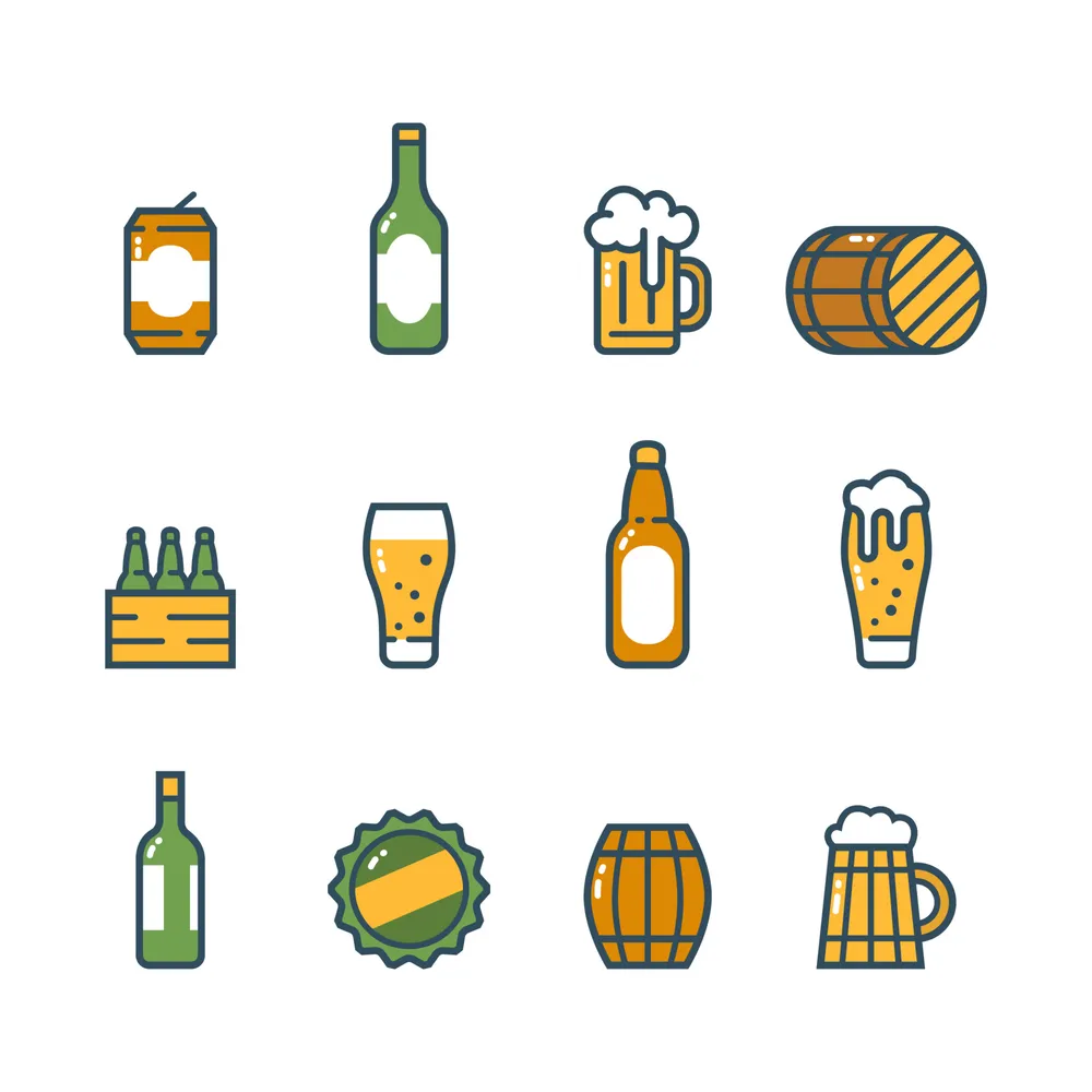 Set of Oktoberfest Beer Icon