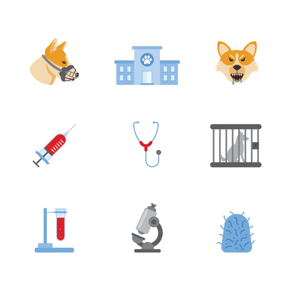 Set of Rabies Element Icons