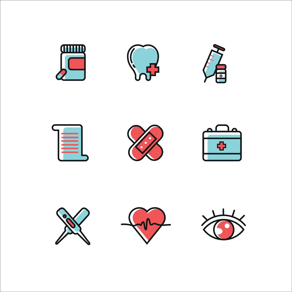 Medical And Healthcare Icon Set