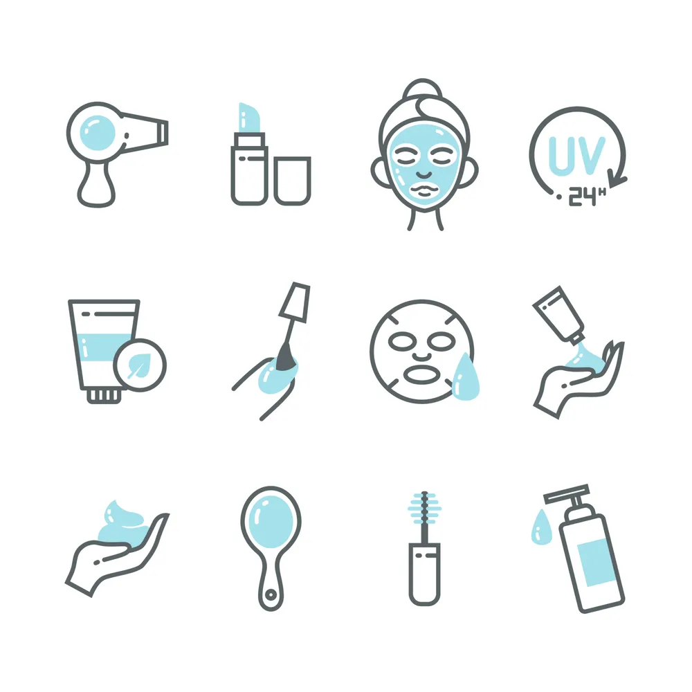 Set of Beauty Cosmetic Icon