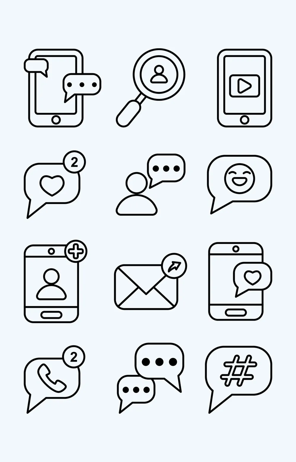 Reaction and Action Icon Set