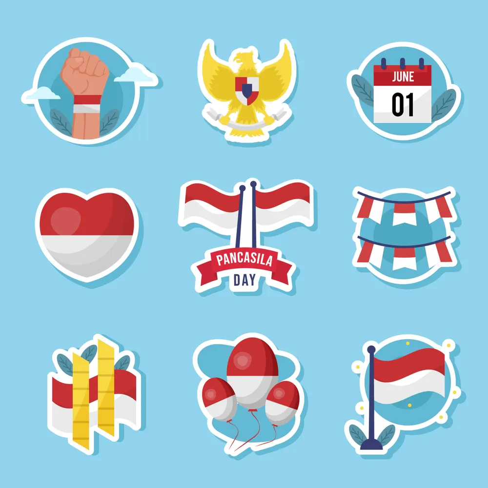 Indonesia Pancasila Day Icon Collection