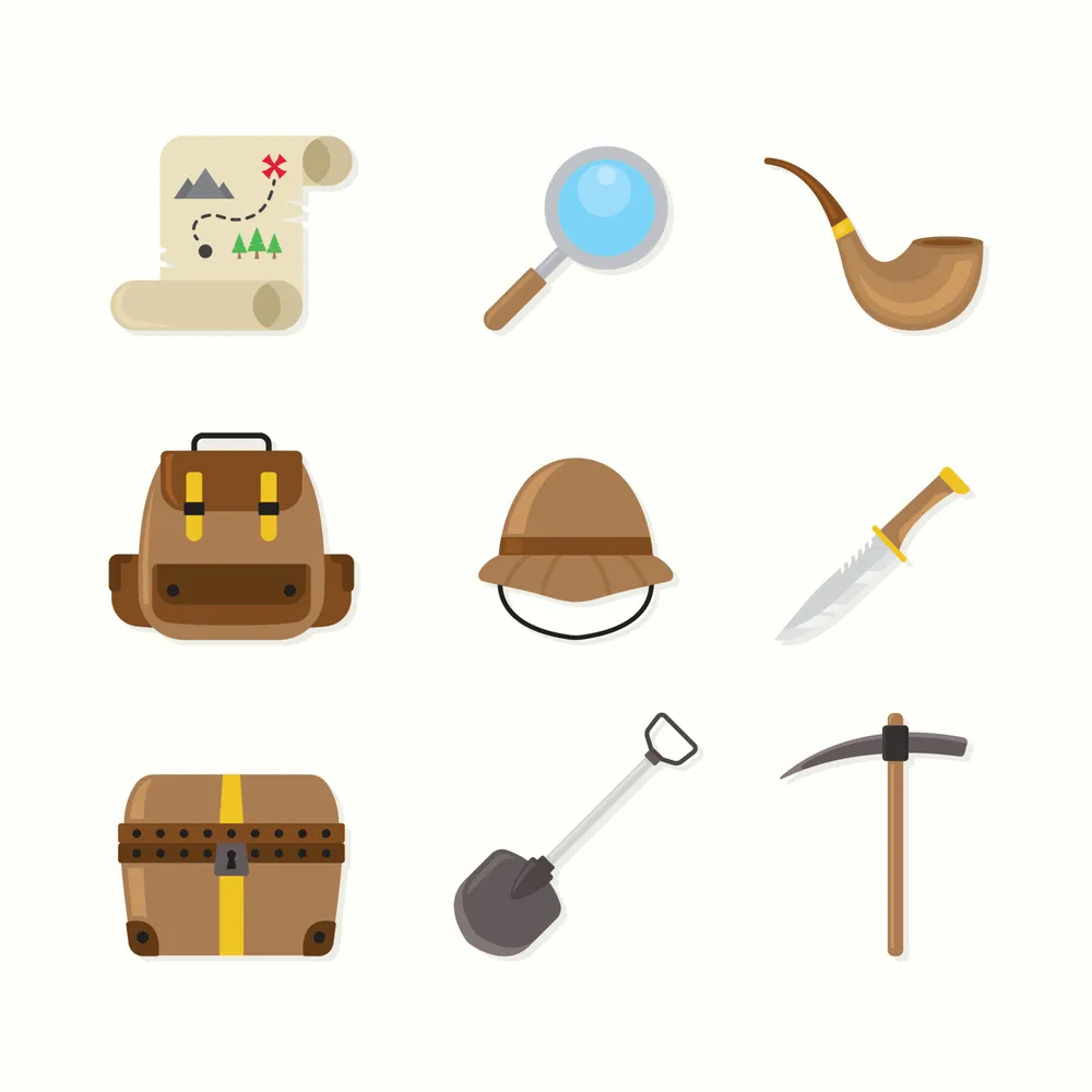 Set of Treasure Hunter Icons