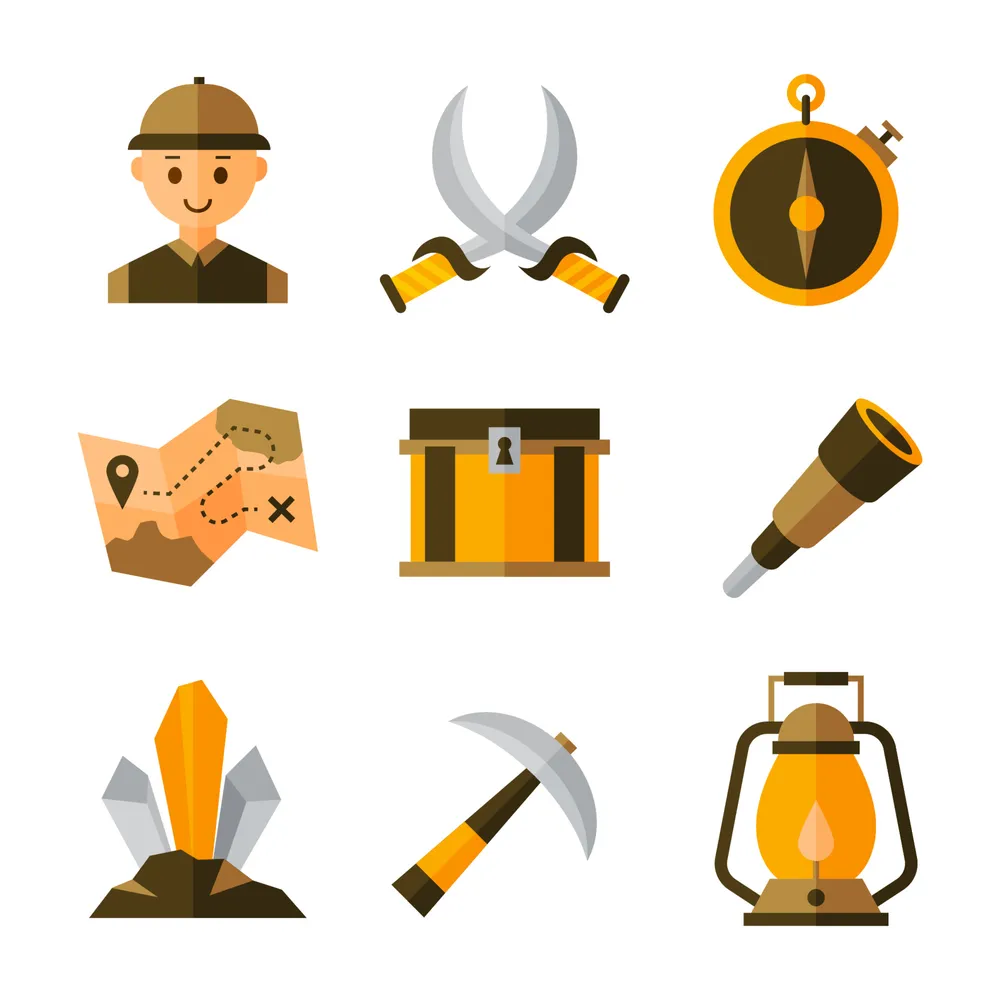 Science Fiction Treasure Hunter Icons