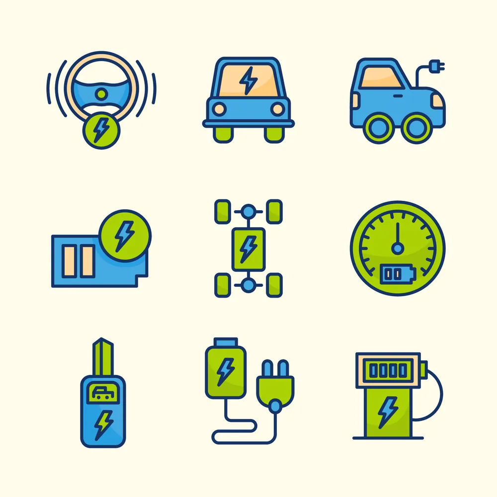 Future Technology Electric Car Icon