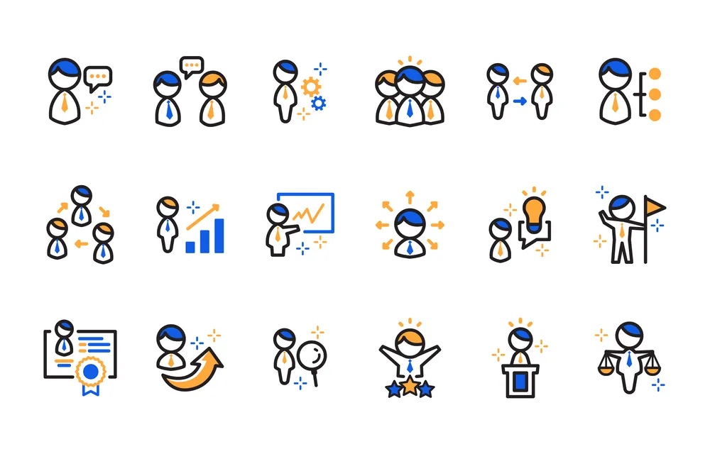 Set of Business People Icon