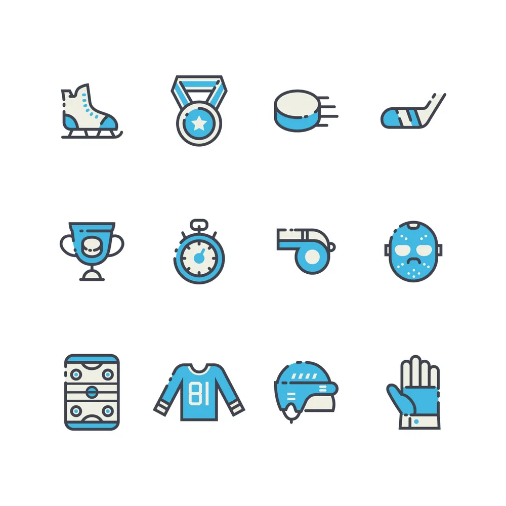 Set of Hockey Sport Icon