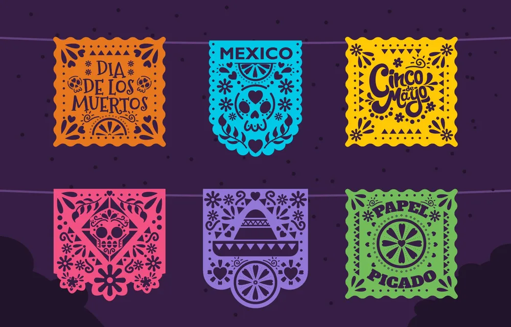 Colorful Papel Picado Icon Pack