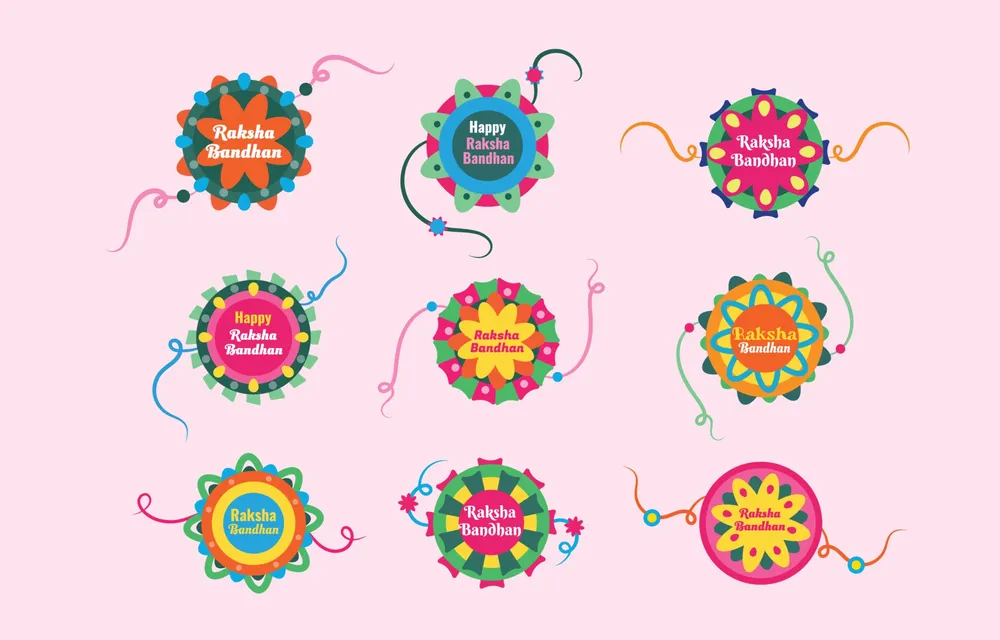 Raksha Bandhan Icon Template Set