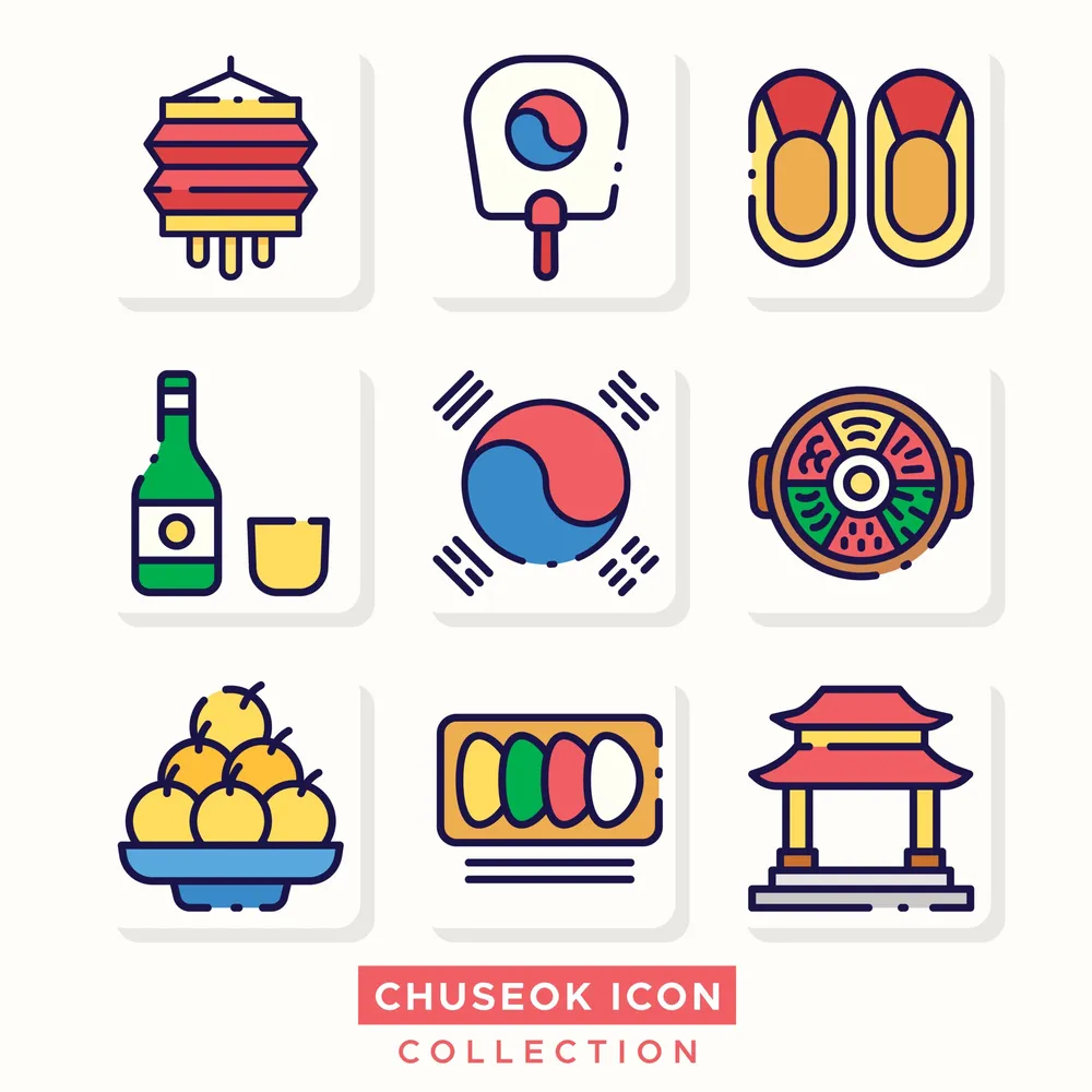 Korean Autumn Festival Chuseok Icon