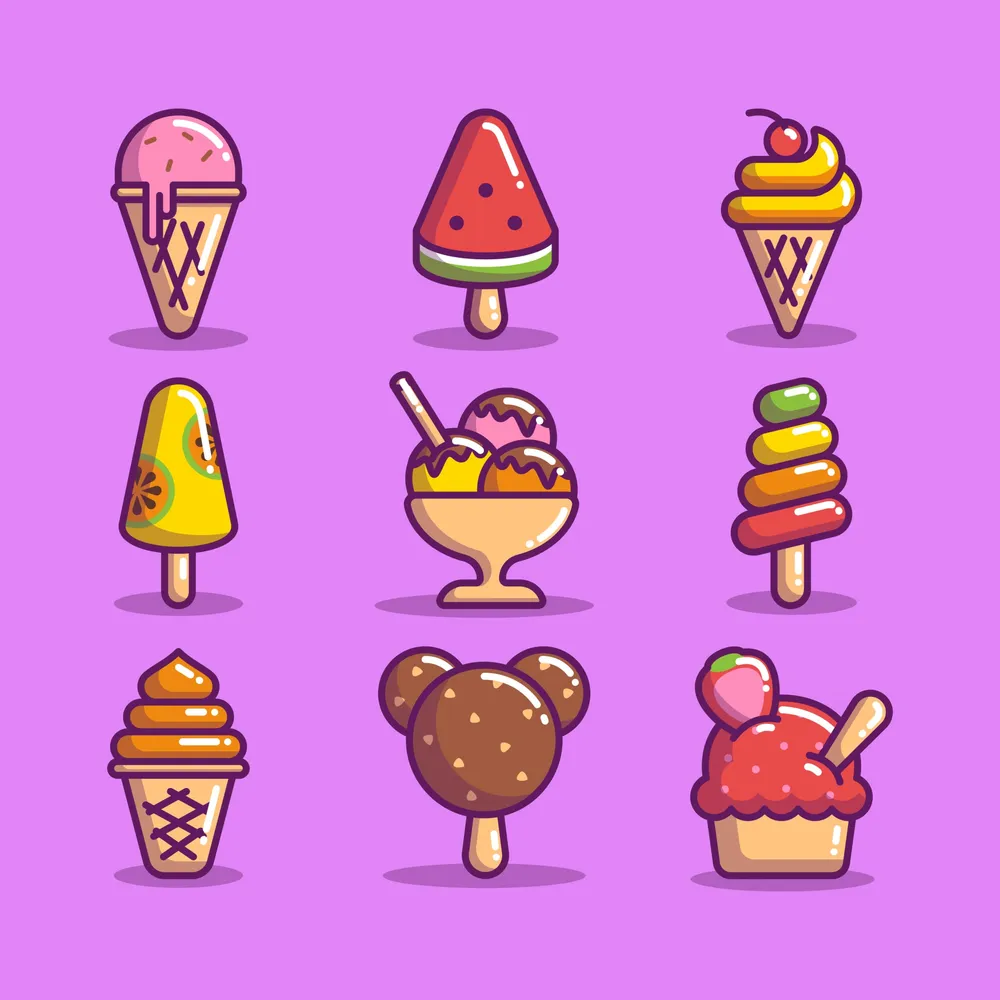 Set of Ice Cream Icon