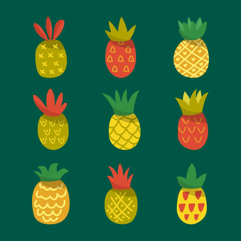 Pineapple Summer Tropical Fruit Icon