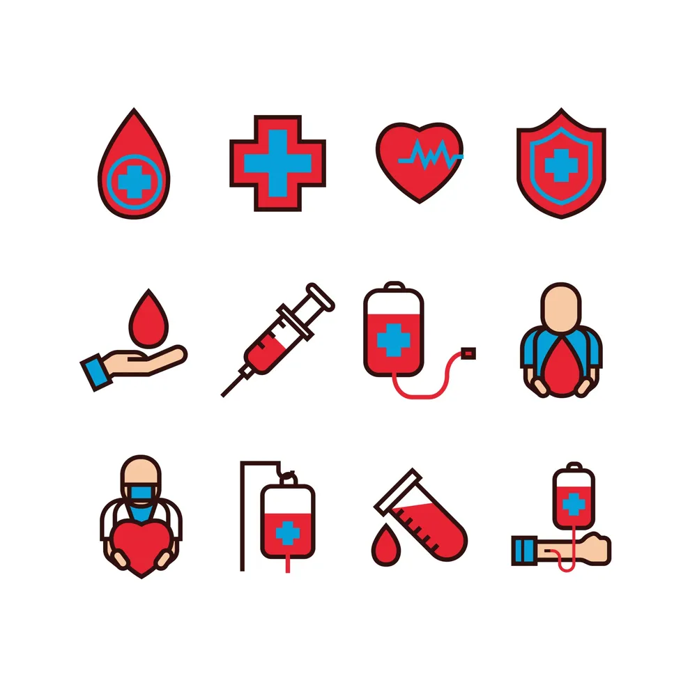 Set of Blood Donor Icons