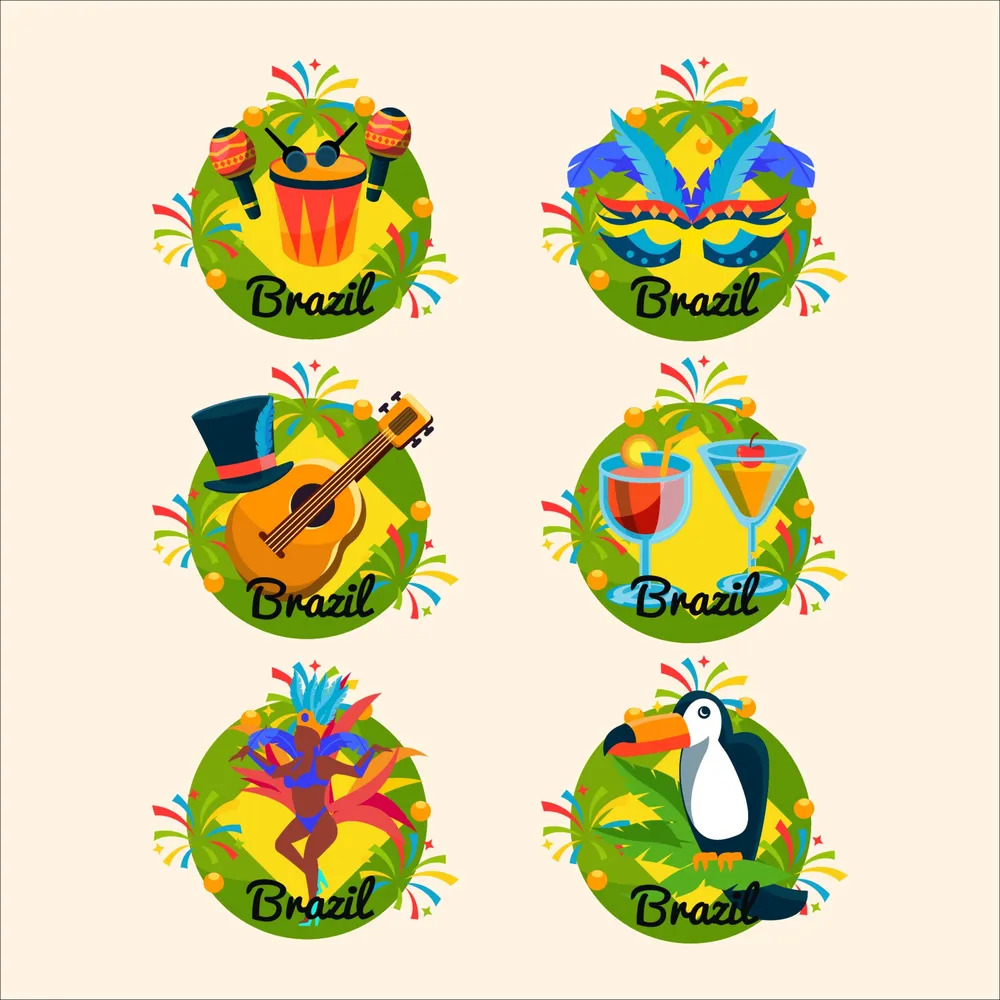 Brazil Carnival Set of icons