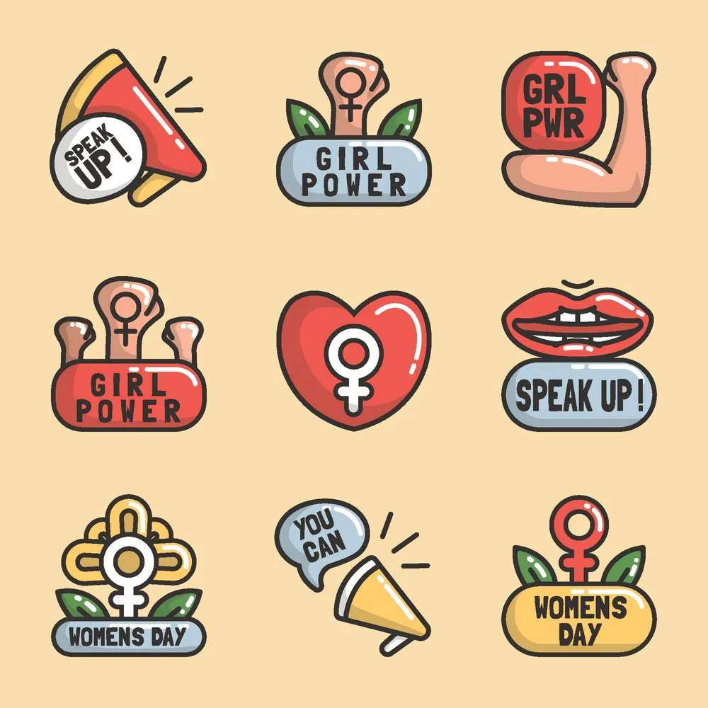 Women's Day Awareness Icon Collection