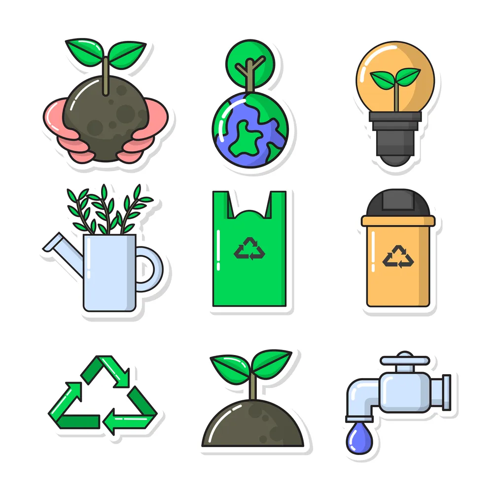 Earth Day Awareness Icon Set