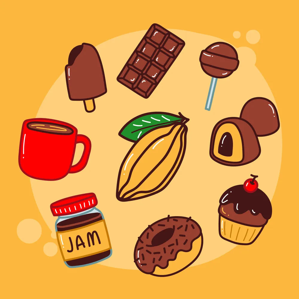 Hand-drawn Chocolate Icon Set