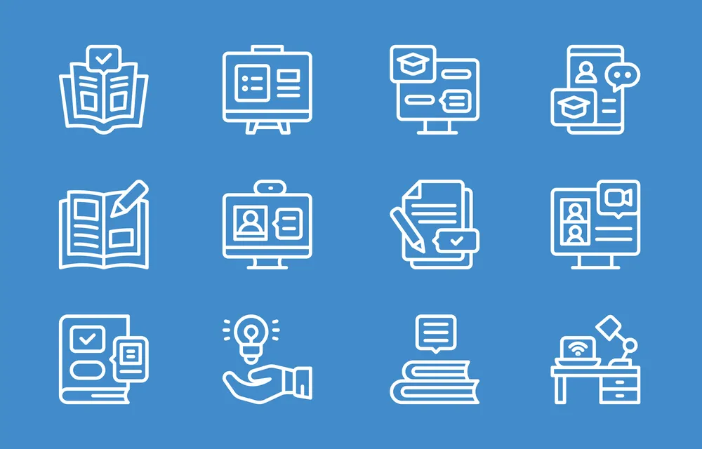 Education Outline Icon Set for Application