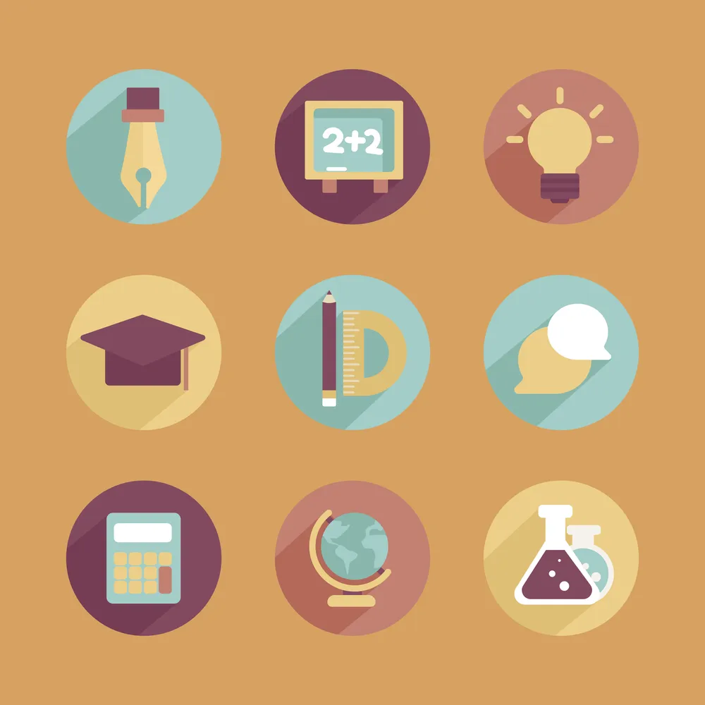 UI UX Application Education Icon Set Collection