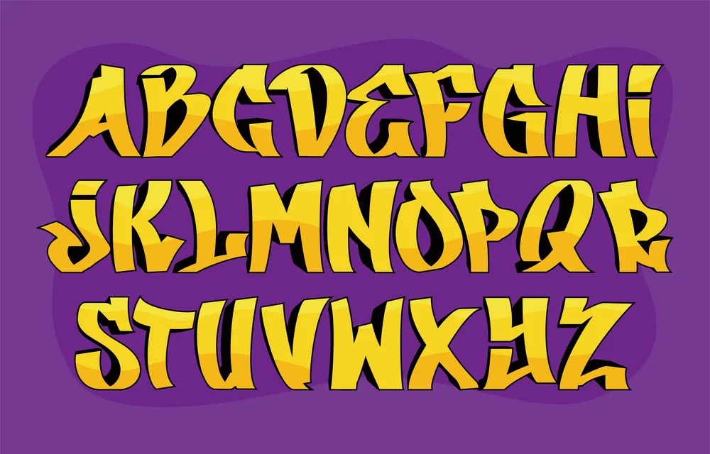 Alphabet A to I Icon Set
