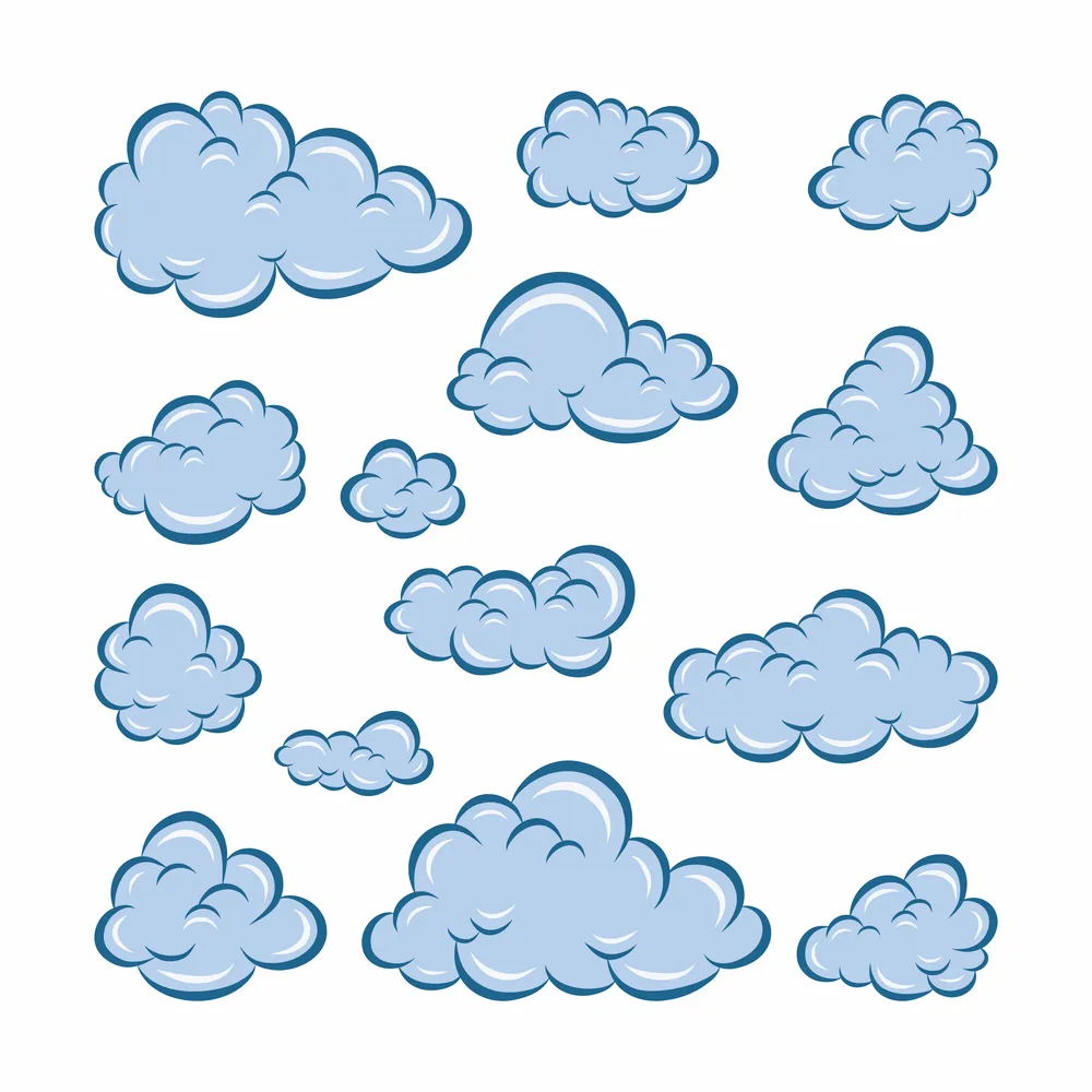 Cloud Hand Drawn Doodle Icon Element Collection