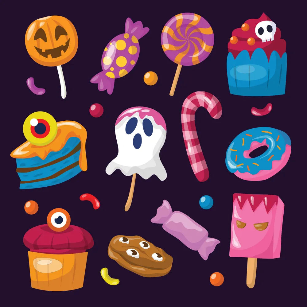Halloween Trick Or Treat Icon Set