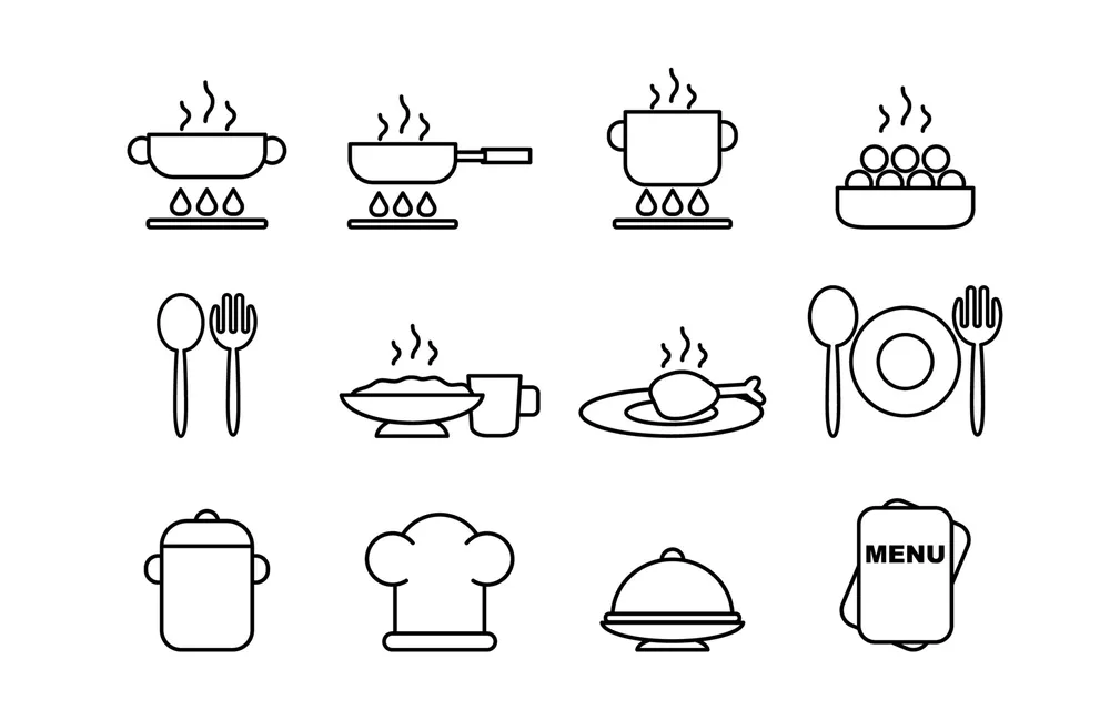Chef or Private Caterer Icon Collection