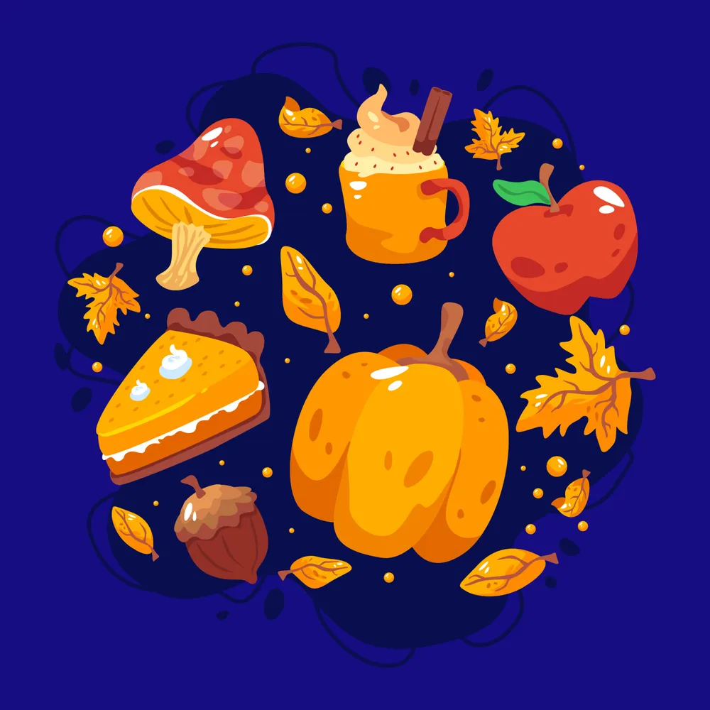 Pumpkin Hunt Halloween Icon with Creative Layout